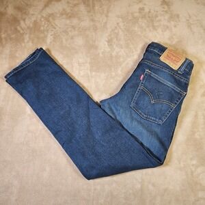 Levis 511 Slim Jeans Womens 16 Reg 28x30 Dark Wash Denim Stretch Pants 0389